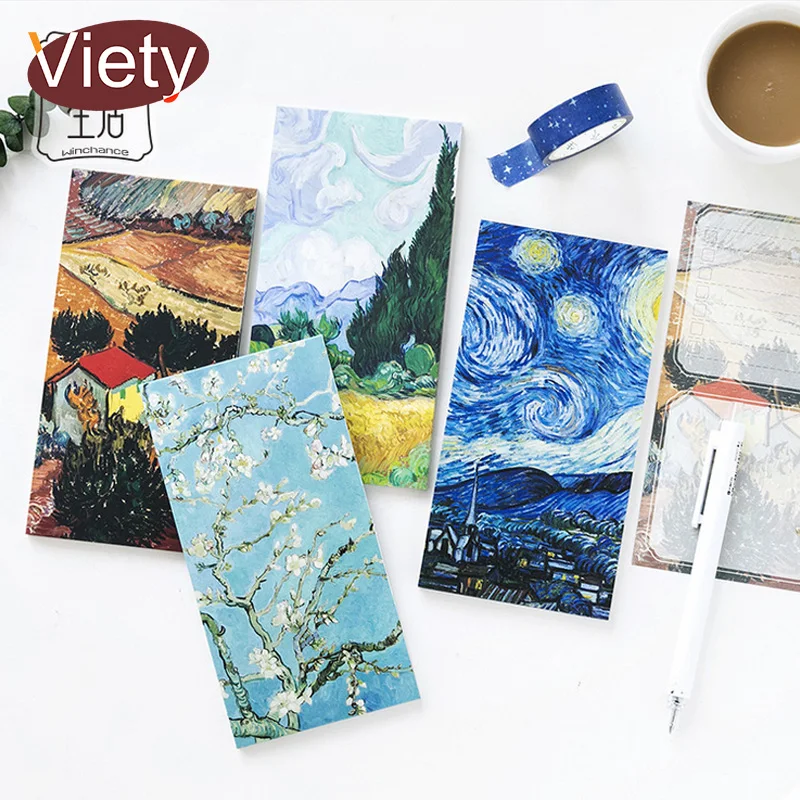 

Vintage Van Gogh's paintings notebook diary book material escolar memo notepad kawaii stationery school supplies