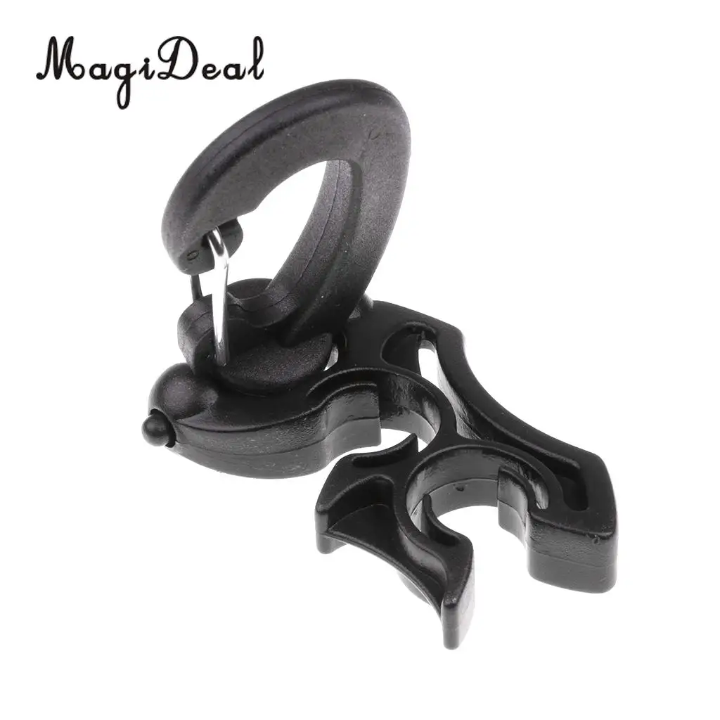 MagiDeal 2Pcs Durable Soft Silicone Dive Mouthpiece Regulator & Tie Wrap + Double Hose Holder Clip for Scuba Diving Snorkeling