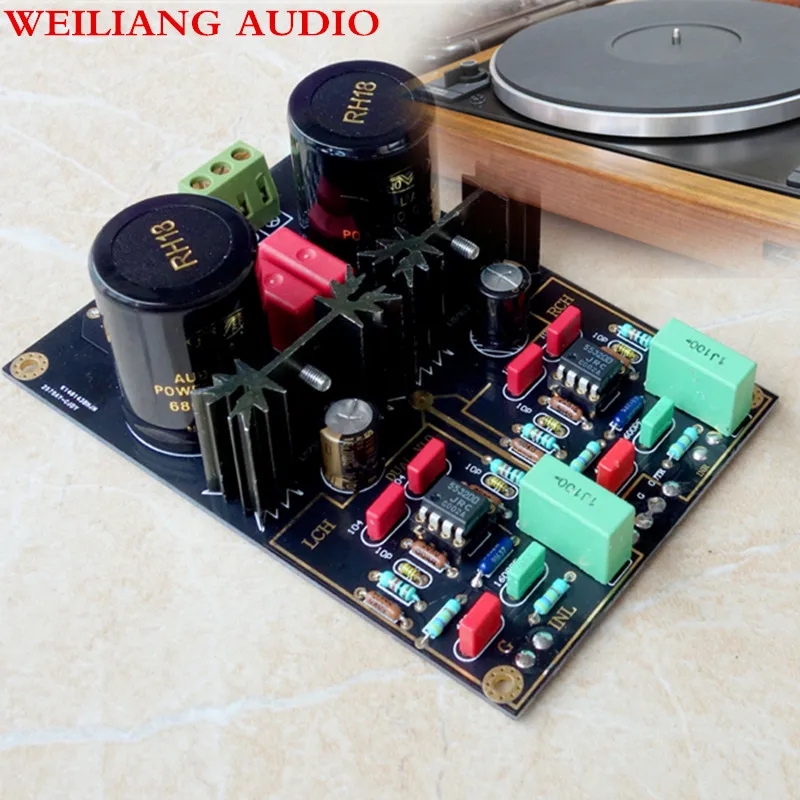 

WeiLiang Audio Germany DUAL circuit AirVinyl MM/MC Phono Stage HIFI amp finished amplifier board 1pcs