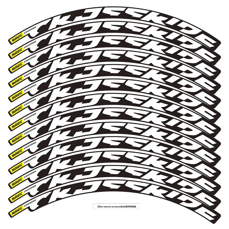 Mavic crossride, наклейки на колесиках для горного велосипеда, 26, 27,5, 29 дюймов, наклейки на обод велосипеда, MTB наклейки для обода