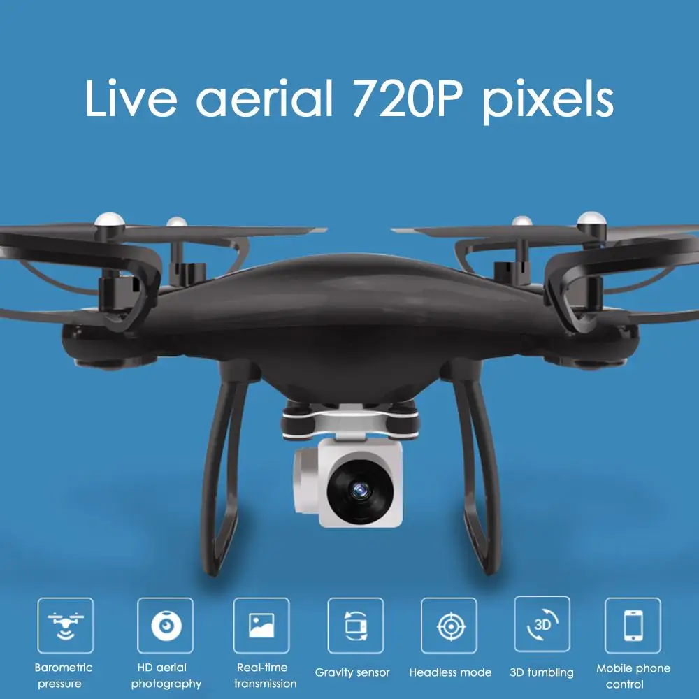 

Durable UAV Quadcopter Aircraft Drone 6 Axis Gyro HD Camera FPV WiFi FPV Real-Time One Key Return 360 Degree Rolling