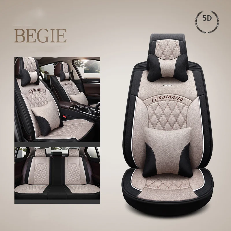 Сиденья чехлы сидений льняной ткани для Opel Astra G H J K corsa c d e Insignia omega kadett ajila Antara ascona