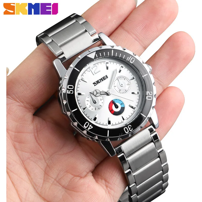 

Skmei Quartz Watch man Fashion Casual Men Wristwatch Stainless Steel Waterproof Mens Watches Clock Business Montre Homme For Men