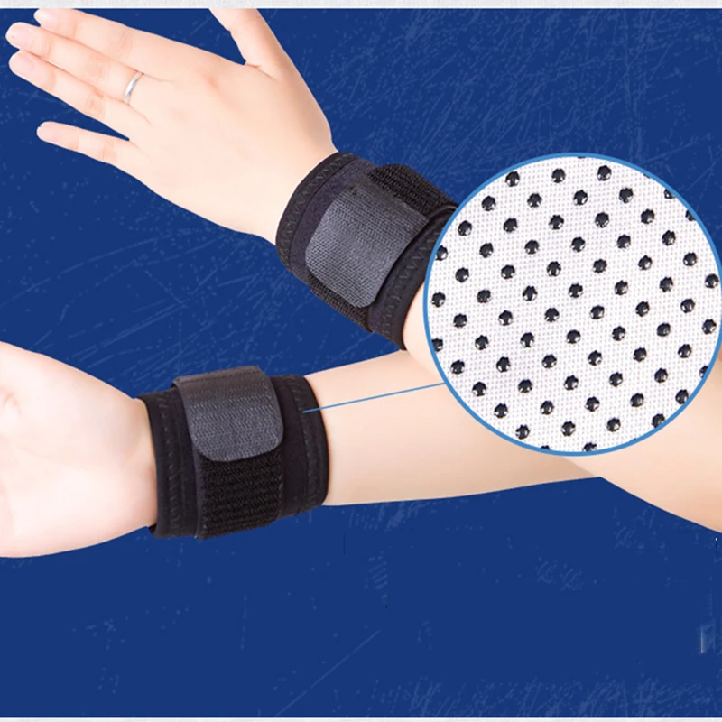 2 pcsLot Health Care Tourmaline Self-Heating Wrist Brace Band Support Far Infrared Magnetic Therapy Pads Braces -6