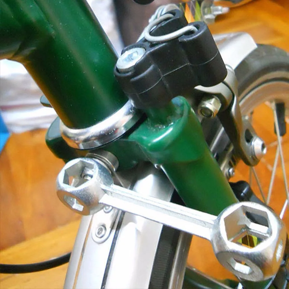 10 в 1 прочный велосипед ремонт инструмент кости Форма гаечный ключ с 10 шестигранные отверстий