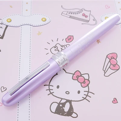 Платиновый hello kitty foutain набор ручек коробка kawaii розовый девчачий PGB-1000KT - Цвет: purple