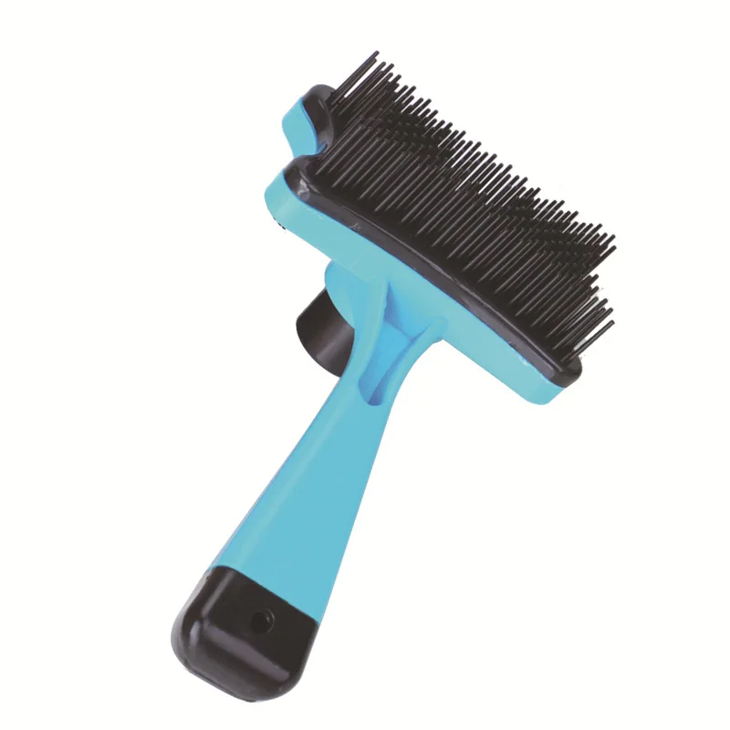

Pet Dog Comb Automatic Hair Removal And Self cleaning Plastic Brush Teddy Push Vip Beauty Hair Pet Brush Glove Grooming