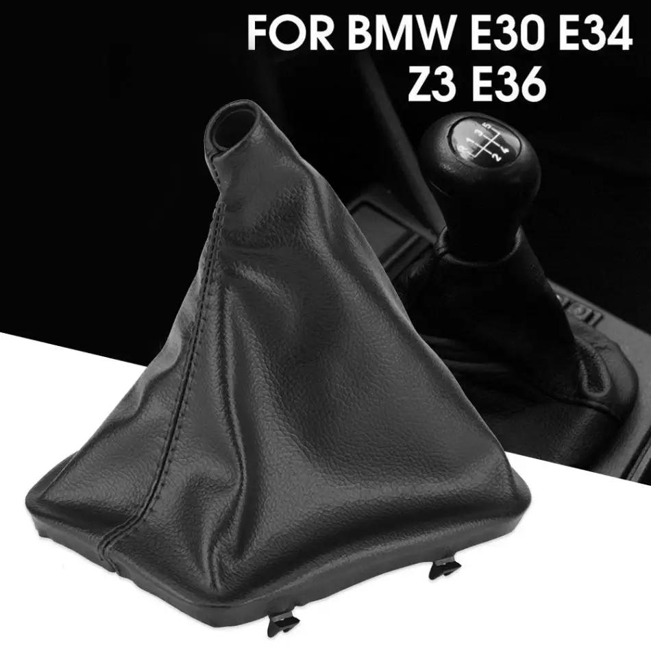 

Left Hand Driver Car Gear Stick Shift Knob Gaiter Boot Cover for BMW E30 E34 E36 E46 Z3 Car Styling Auto Accessories