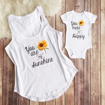 

Mother and Me Toddler Baby Printed Romper Tops Matching Family Clothes Rompers Romper baby boys girls jumpsuit new born