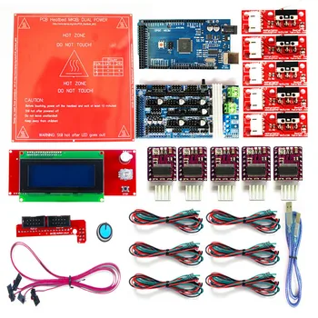 

Reprap Ramps 1.6 Kit with Mega 2560 r3 + Heatbed MK2B + 2004 LCD Controller + DRV8825 +Mechanical Switch +Cables for 3D Printer