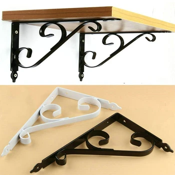 

2pcs Triangular Shelf Brackets 25 x 16cm Creative fixed shelf support tripod No falling paint, no rust heavy bearing