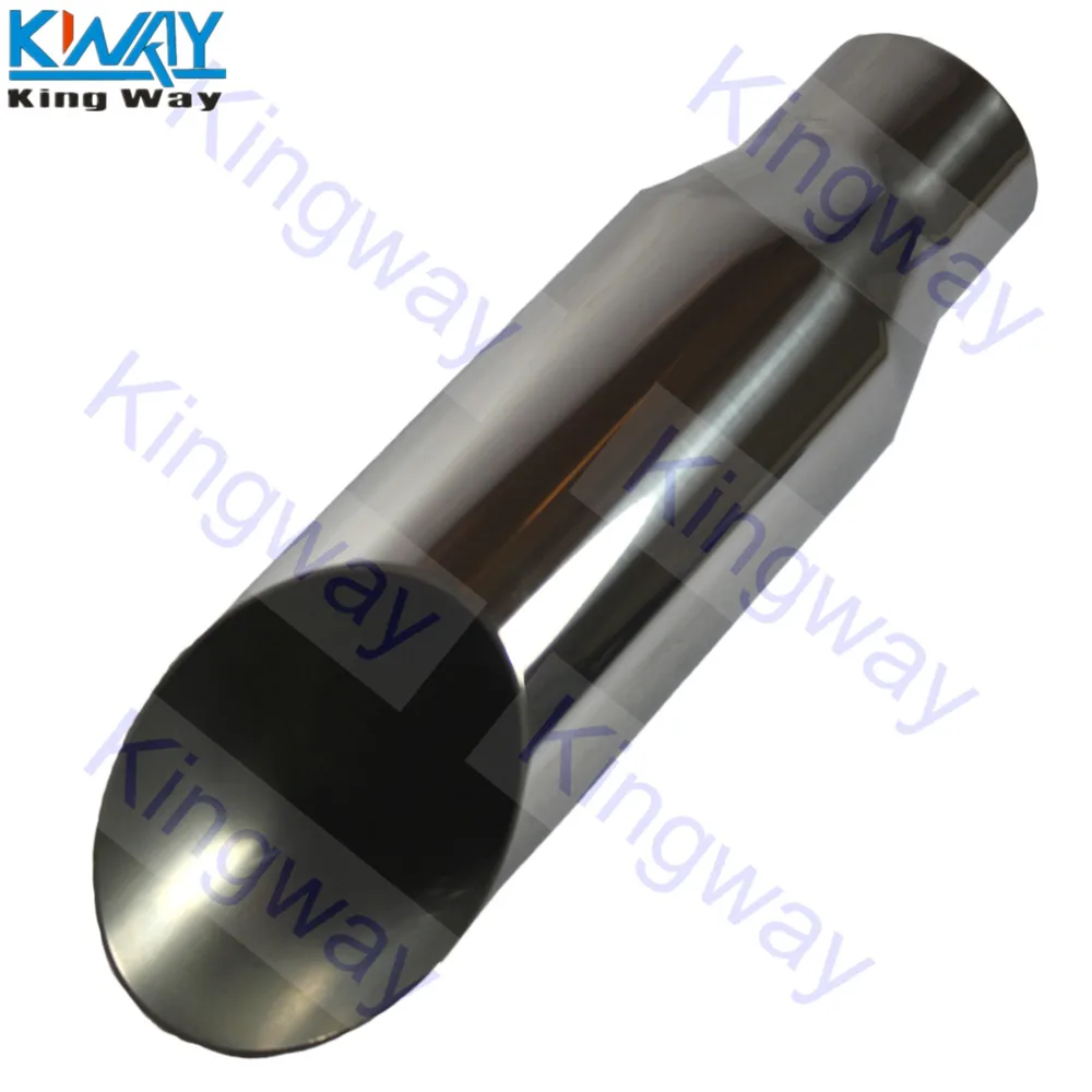 Stainless Steel Weld On Angle Cut Exhaust Tip 2.5/" Inlet 3.5/" Outlet 12/" Length
