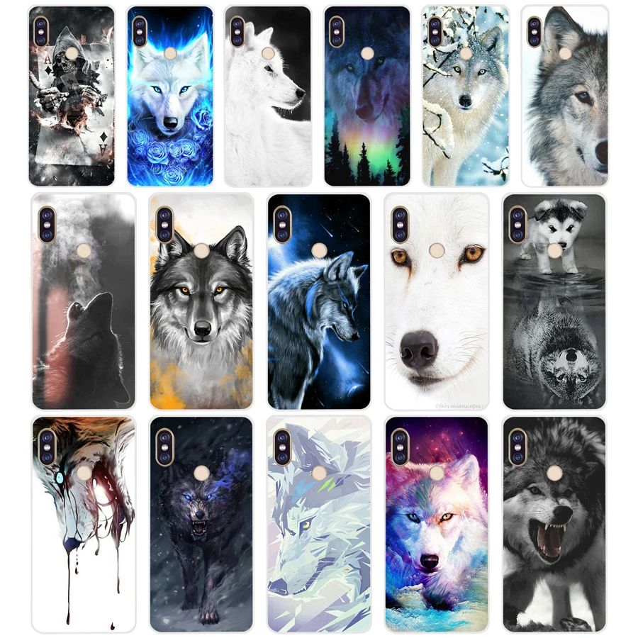 

178 ZX Wolf TPU Soft Silicone Phone Case for Xiaomi Redmi Note 4 4X 5 7 6 pro plus a2 lite Cover