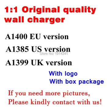 

100pcs/Lot by DHL AAAA Quality A1400 EU US UK Plug USB AC Power Adapter Wall Charger For iphone 5 6 6s 7 8 PLUS With packaging