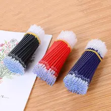 0,38mm 10 unids/bolsa recambio de pluma de gel Oficina barras de firma rojo tinta azul y negra recarga Oficina papelería suministros de escritura(China)
