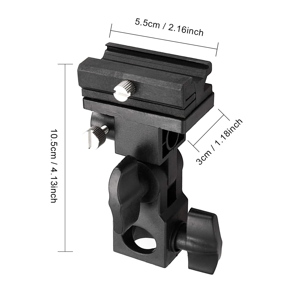 Универсальный кронштейн типа B для вспышки, регулируемый светильник типа «Горячий башмак», держатель для зонта, светильник, крепление для студийной видеокамеры DSLR камеры