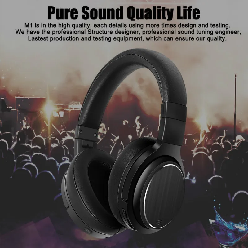 LCJCHDF M1 Active Noise Cancelling Headphones Wireless Headset Microphone Portable With For Phones And Music|Наушники и гарнитуры|