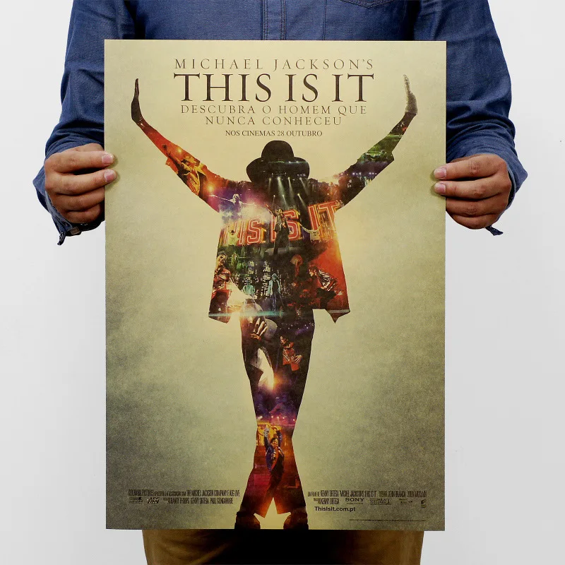 

This is it Michael Jackson Vintage Kraft Paper Movie Poster Home Art Cafe Bar Decoration Retro Posters and Prints