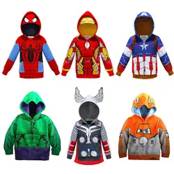 Пальто для малышей, куртки для мальчиков, детская верхняя одежда, детские пальто, куртки супергероя Капитана Америки, детская одежда