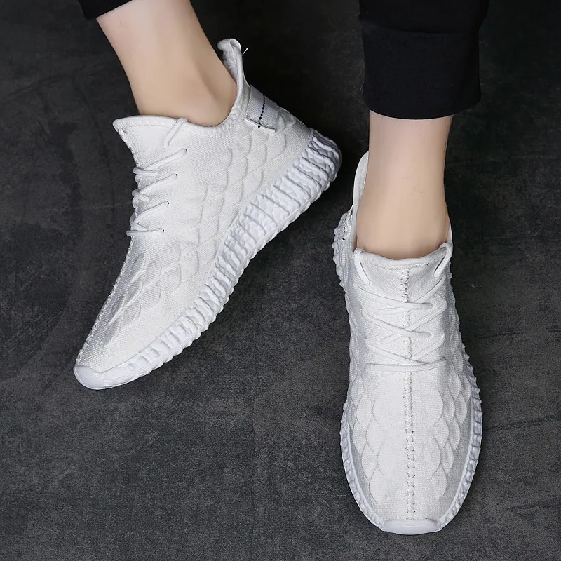 Scale Flying Shoe Set Foot Coconut Shoe Man Ventilation Network Noodles Motion Wind Casual Shoes Youth Skate Gym Shoes Tenis