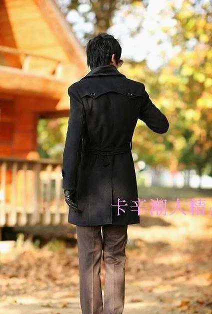 Черный серый двубортный 2019 Высокое качество Мужские куртки мужские пальто утолщенные теплые мужские шерстяные пальто мужские серые