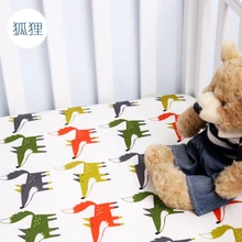 16 видов цветов лиса рыба дерево черно-белый дизайн наматрасник хлопка Детская Кровать Простыня из 1 шт. для 130x70 см для маленьких девочек мальчиков