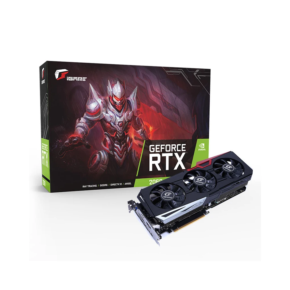 Красочная графическая карта iGame RTX 2060 Ultra OC GDDR6 Nvidia GPU 6G 1680MHz GeForce видеокарта Placa De Video HDMI для игрового ПК