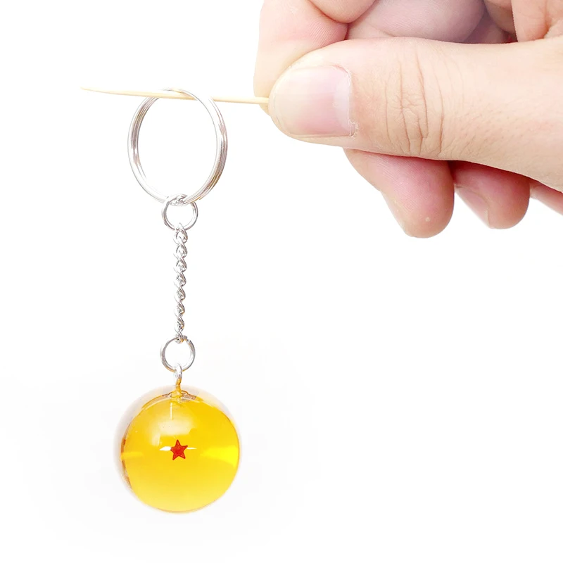 

New Anime Goku Dragon Ball Four stars Dragonball Key Chain Trinket Resin Charms Key Rings Keychain Jewelry Gift ClassicToys