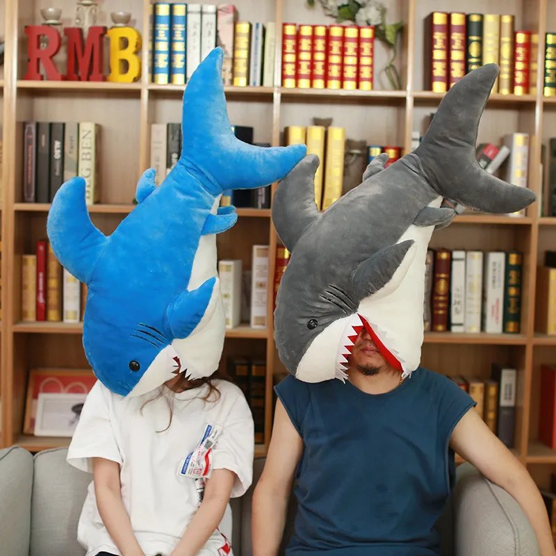 

90cm Big Size Open Mouth Shark Plush Toy High Quality Funny Animal Plush Pillow Toys Stuffed Plush Toys for Children