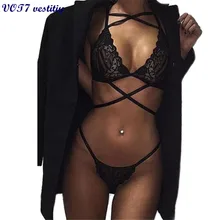 Нижнее белье сексуальные кружева дамы Женская мода Прозрачный Underwear Sheer Кружева Уздечка Ремешок сексуальное Женское Белье Бюстгальтера Top Бюстье Установить 31 Августа