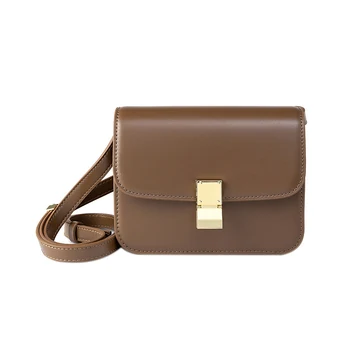 

Sendefn Women'S Vintage Casual Leather Lock Strap Tofu Pouch