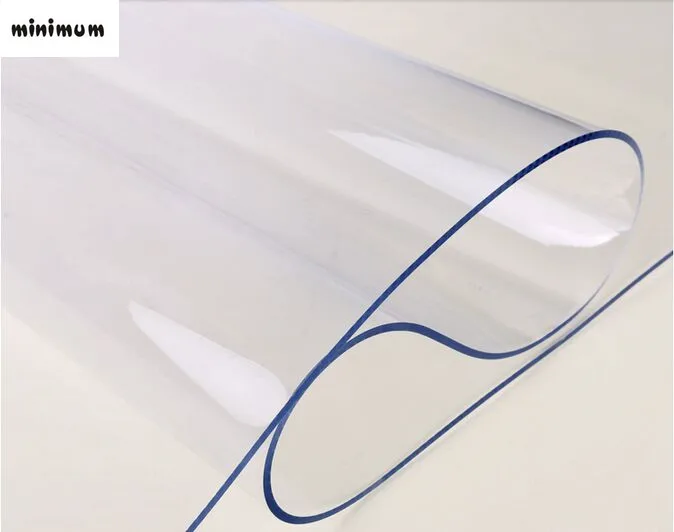 Soft glass PVC tablecloth waterproof Anti hot table clothTransparent Table mats plastic Pads Crystal plate Coffee