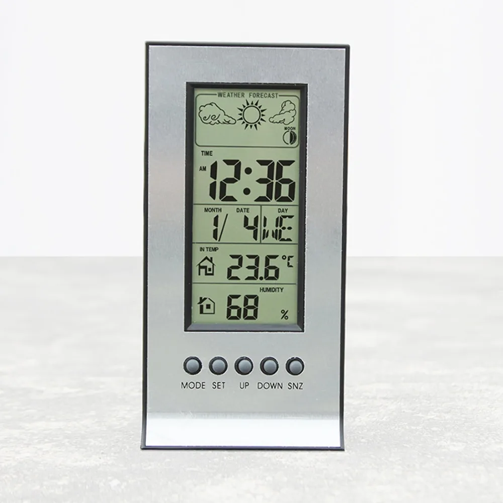 1 шт. термометр гигрометр Будильник Календарь запись температуры Беспроводная метеостанция с беспроводными датчиками измерительная станция