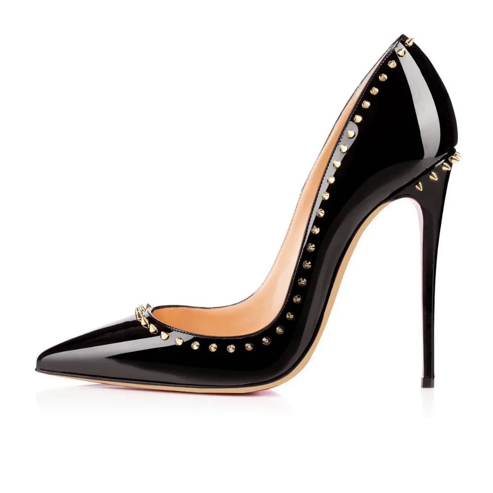 Amourplato font b Women b font Handmade Fashion Bnjalina 120mm Sky Heel Pointy Studs Sexy Party