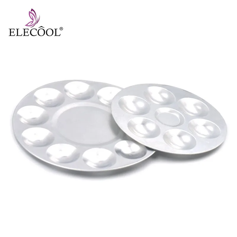 

ELECOOL 3 Sizes & 3 Styles Aluminium Palette Makeup Nail Art Polish Mixing Plate Foundation Eye shadow Mixing Palette