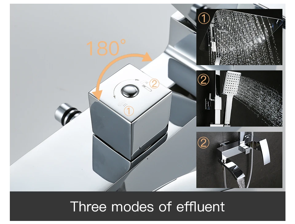 GAPPO набор для душа, Хромированная Душевая система, смеситель для ванной, смеситель для водопада, настенная Душевая насадка для ванной комнаты, большая над головой