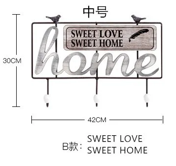 Домашний Декоративный Органайзер винтажное украшение для стен деревянная вешалка креативный Американский Добро пожаловать деревянный стеллаж для хранения с крючком держатель для ключей - Цвет: B