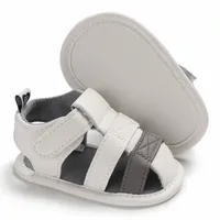 0-18Months Newborn Baby Boy Shoes Spring Autumn Gray White Patchwork Baby Boy Soft Sole Shoes Infant Baby Sandals Dropshipping 3