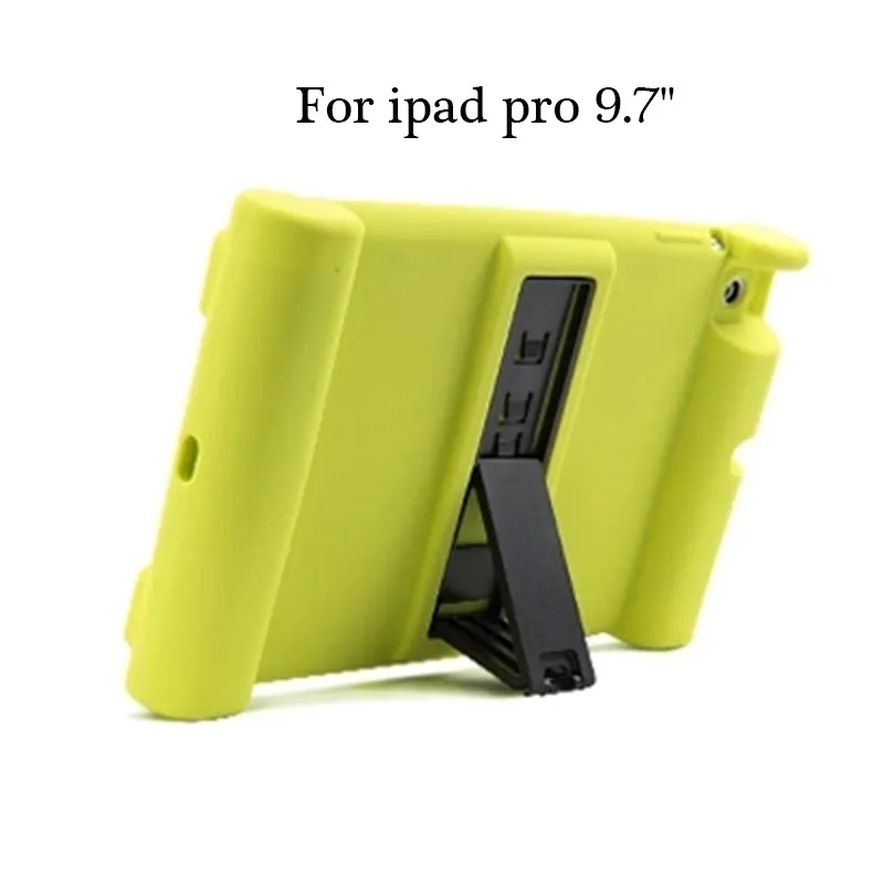 Для iPad Pro 9,7 дети Безопасный противоударный резиновый силиконовый чехол с подставкой