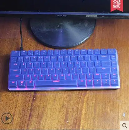 Высокое Качество механическая клавиатура крышка для Ajazz geek AK33 RGB 82 клавиши сплав версия пылезащитный силиконовый чехол для клавиатуры - Цвет: Прозрачный