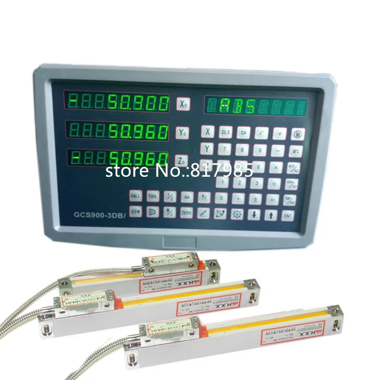 

free shipping complete set milling/ lathe/ drill machine dro digital readout with 3 pcs linear scales