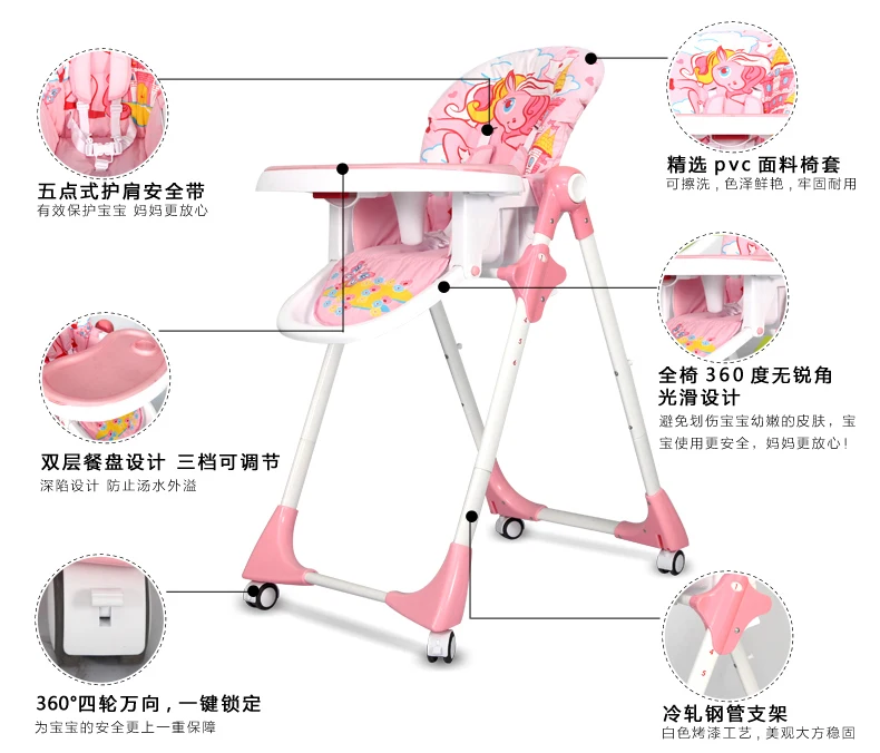 Детские многофункциональные детские стульчики, детские стульчики для кормления, складные стулья для кормления, простой стол для еды и обеденное кресло с регулировкой