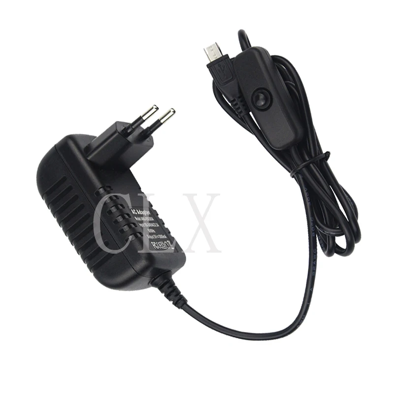 5V 3A Raspberry Pi 3 Model B + кнопка переключения питания адаптер Micro USB порт для