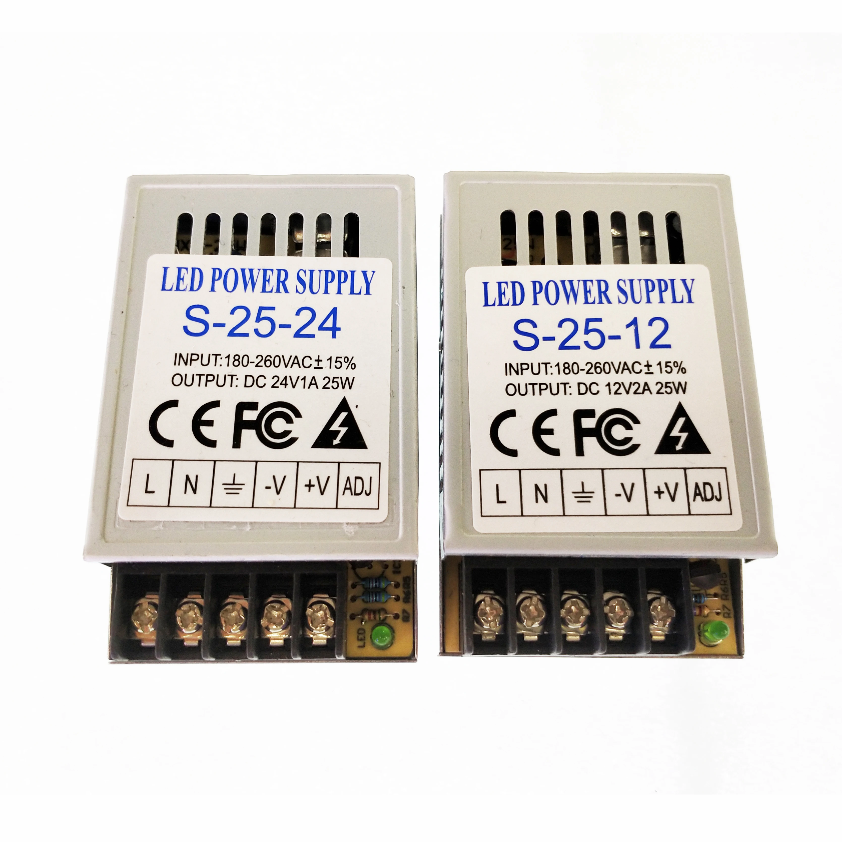 30 шт ультра-тонкий AC/DC 12V 24V 25W Питание освещения Трансформатор переключатель для