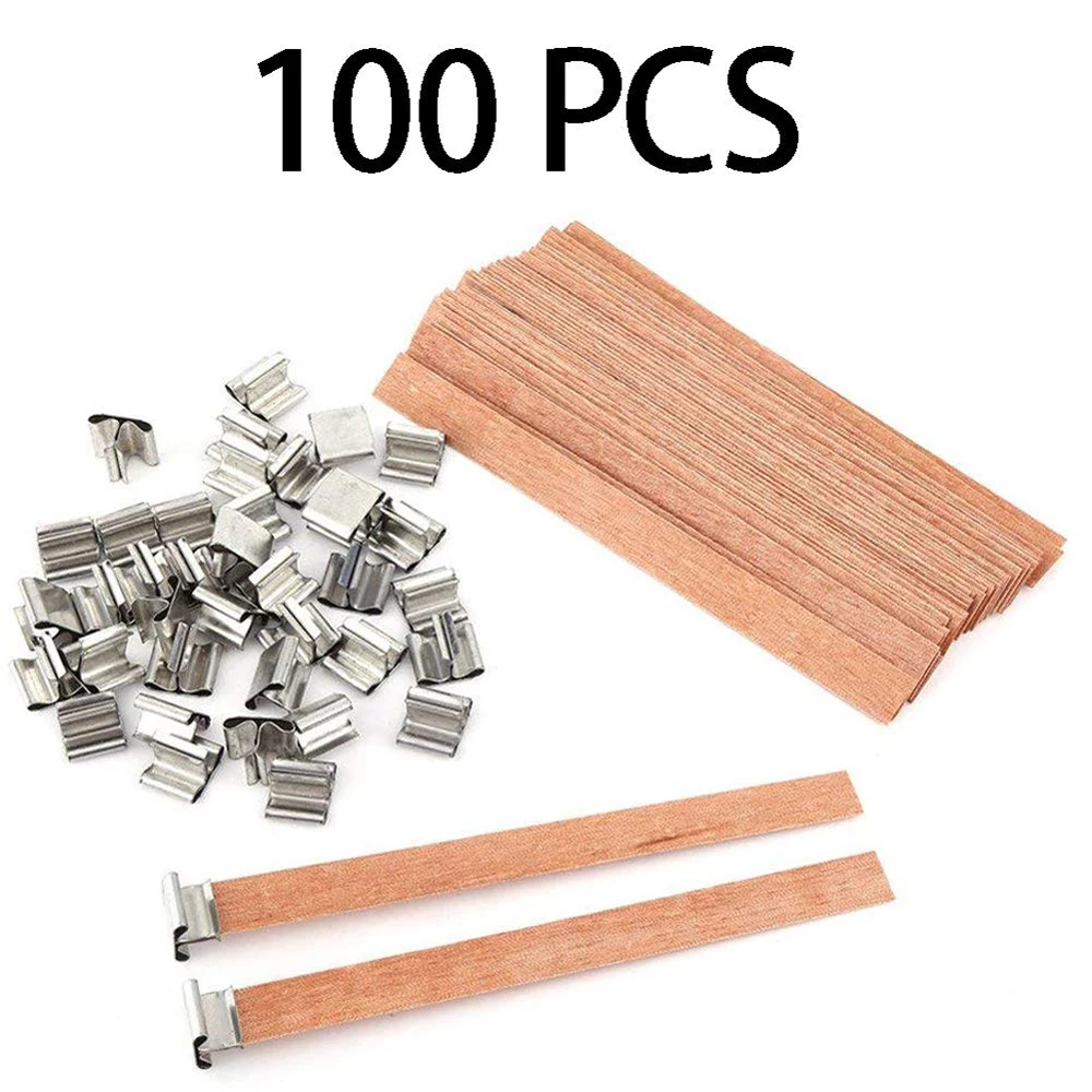 

100pcs Wooden Candles Core Wicks for Candles Making Palm Wax Candle Supplies DIY Home Decor