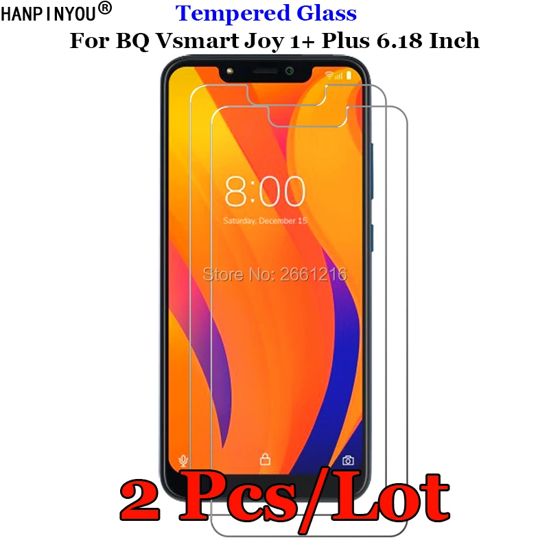 

2 Pcs/Lot For BQ Vsmart Joy 1 Plus 1Plus 6.18" Front Tough Hard Tempered Glass 9H 2.5D Premium Screen Protector Protective Film