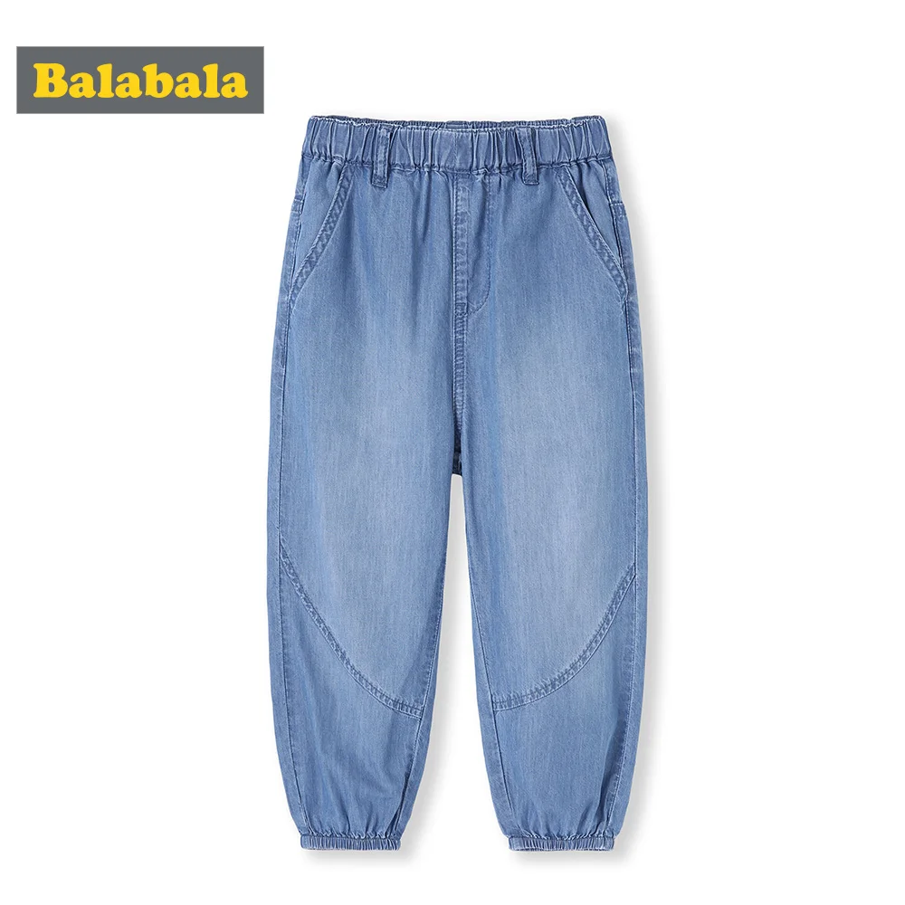 

BalabalaChildren clothing jeans boys pants 2019 new summer clothes baby mosquito pants light and breathable