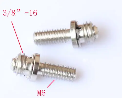 2шт длинный 3/" Мужской резьбовой toM6 мужской резьбовой винт адаптер для штатива камеры(упаковка из двух