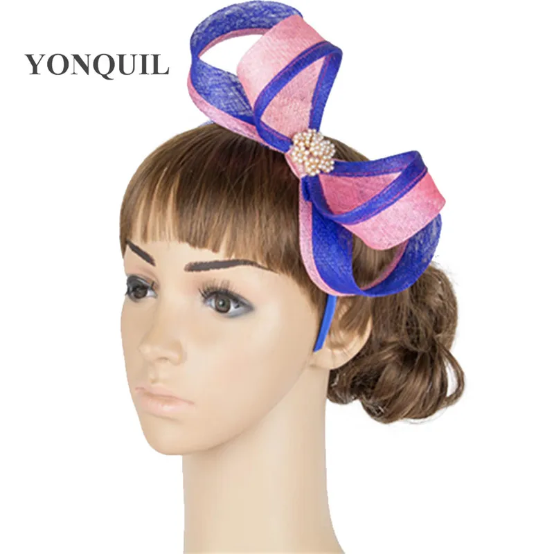 

17 colors fashion sinamay material fascinator headpiece birthday hair accessories T-platform hat suit for all season MYQ036