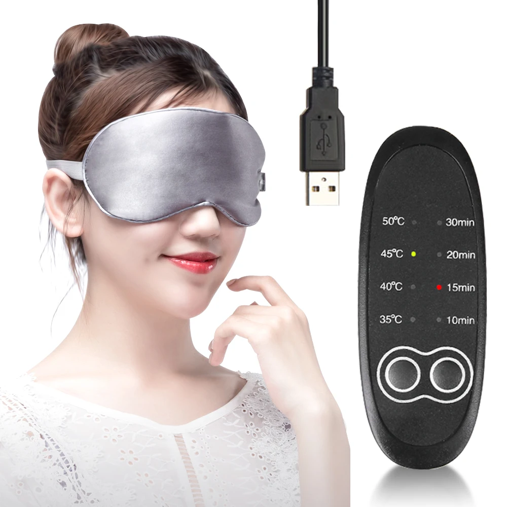 Konmison USB паровой наглазник с подогревом, маска для глаз, против темных кругов, повязка для глаз, массажер для глаз, облегчение усталости, сон, путешествия, маска для глаз, маска для лица